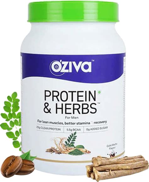 Buy OZIVA PROTEIN & HERBS FOR MEN CAFE MOCHA 500G | FOR MUSCLE BUILDING ...