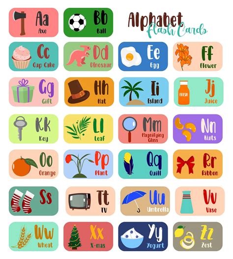 Free Alphabet Flash Cards Printable Letters PDF - Download Free Printable