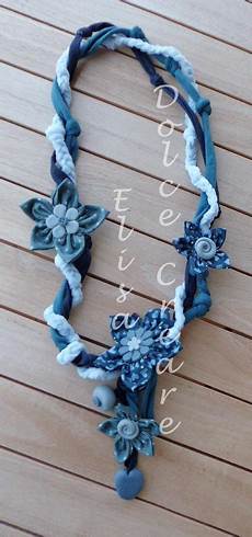 collane con fiori di stoffa collana in fettuccia con fiori di stoffa e quot pietre collane con fiori di stoffa collana in fettuccia con fiori di stoffa e quot pietre