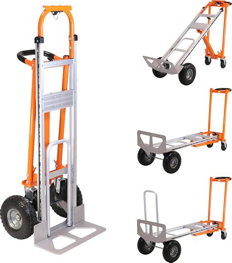 Aluminum Convertible Hand Truck, 3 in 1 Folding Dolly 1000 LBS Capacity ...