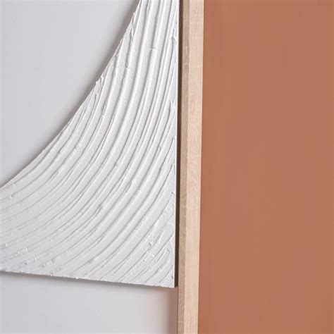 Japandi 3D Plaster Texture Framed Wall Art 32x24 Inch Online - Premium ...