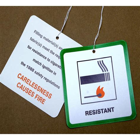 Cig/Match Resistant Swing Label Comp - Green | J A Milton