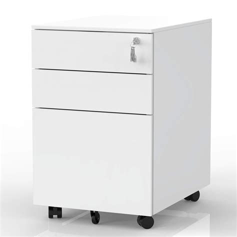 Buy File Cabinet 3 Drawer Mobile File Cabinet Metal Rolling Filling ...