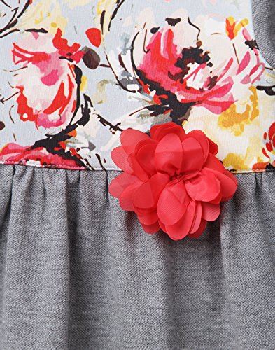 Beebay Girls Floral Print A-line Dress (Grey) : Amazon.in: Clothing ...
