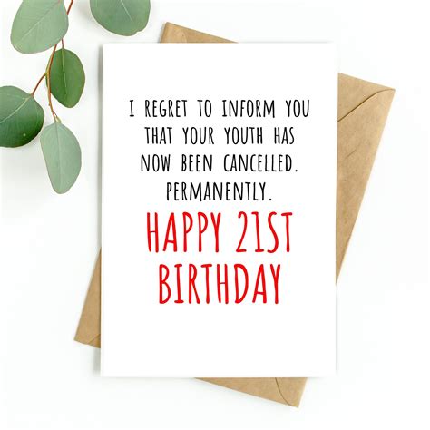 21st Birthday Cards For Men