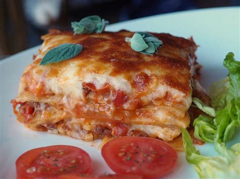 The VegHog: Vegetarian soya mince and halloumi lasagne