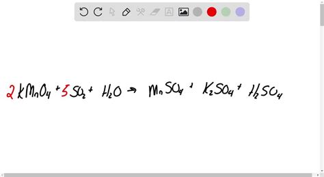 SOLVED: balance the following equation PhCH3 + KMnO4 + H2SO4 = PhCOOH + K2SO4 + MnSO4 + H2O