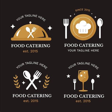 Catering logo template collection | Free Vector