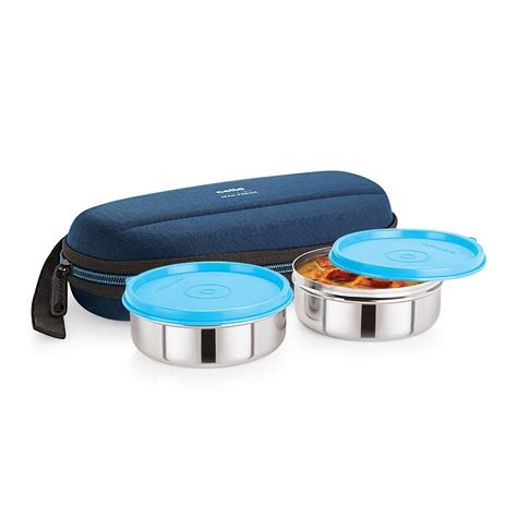 Buy Cello Max Fresh Super Steel Lunch Box Set, 2-Pieces Online at Low ...