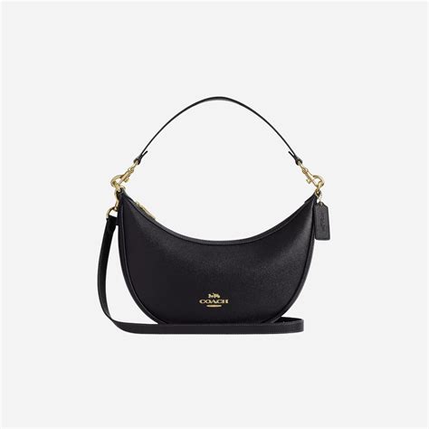 COACH Aria Shoulder Bag Crossgrain Leather/Gold/Black – The Mainstreet ...