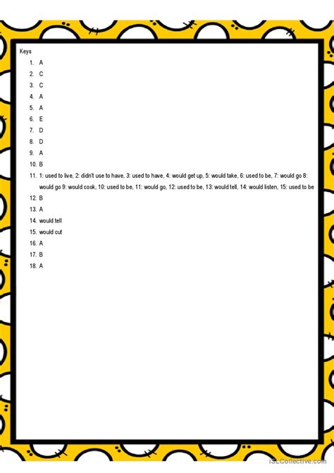 Quiz Modal Verbs and Would vs Used t…: Pусский РКИ pабочие листы пдф и док