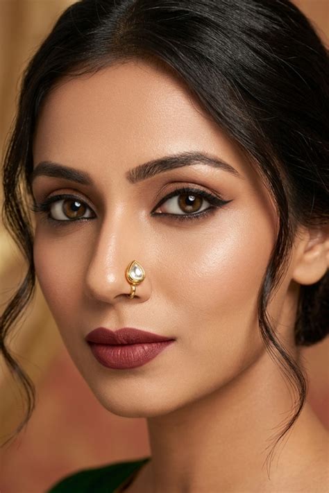 Artificial Kundan Nose Rings | Bridal Nath Online – Swan Jewels