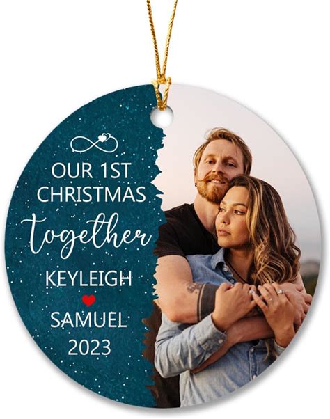 Amazon.com: Add Photo Our First Christmas Together Ornament ...