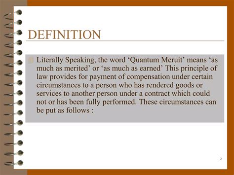 Quantum meruit for BBA students | PPTX