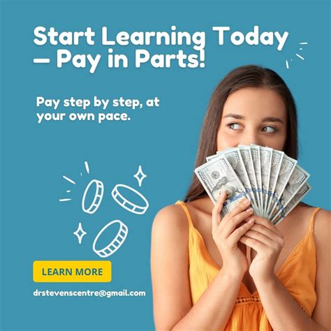 Start Learning Today — Pay in Parts! – Dr. Stevens Resource Centre