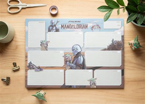 Buy Official Star Wars The Mandalorian Baby Yoda Weekly Planner A3 ...