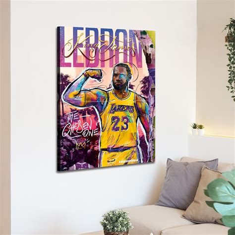 PAPER PLANE DESIGN Lebron James Poster Framed Large Size Canvas ...
