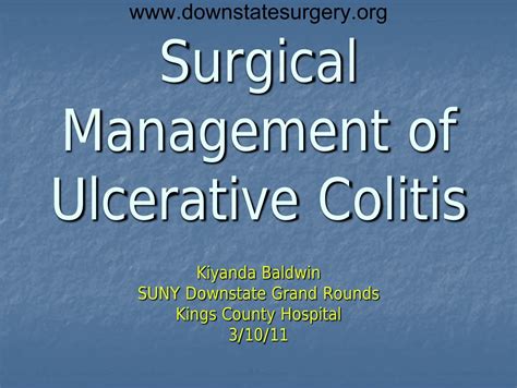 Surgical Management of Ulcerative Colitis - Department of Surgery ...
