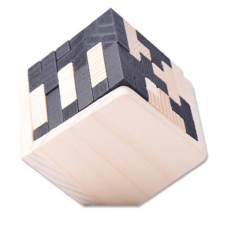 FBIL 3D Wooden Puzzles Brain Teaser 54 T shaped Blocks Geometric ...