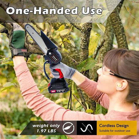 Buy Mini Chainsaw 6 Inch Cordless Battery Powered, Electric Mini Chain ...