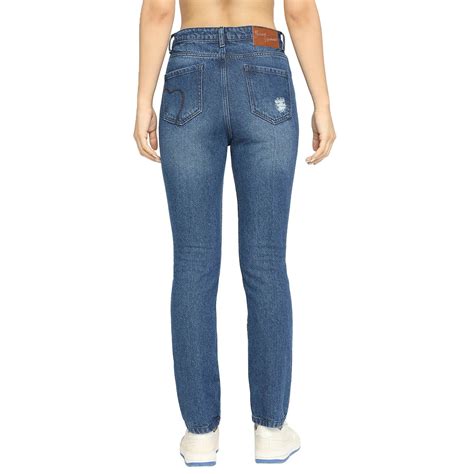 Being Human Woman Straight Fit Denim-Mid Blue
