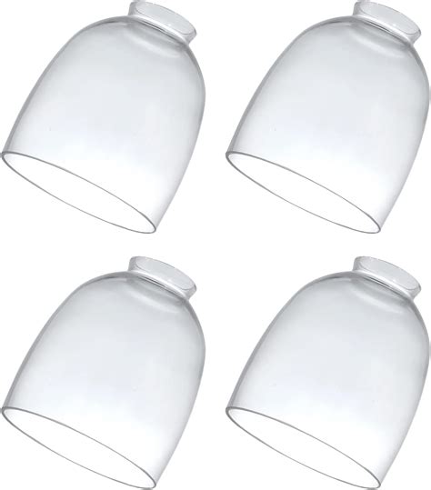 4 Pack Clear Glass Shades, Replacement Glass Globes for Ceiling Fan ...