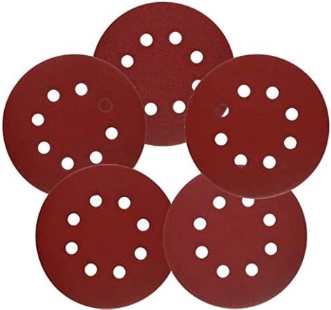 DUMDAAR 5 Inch Orbital High Grit Sanding Discs, 220, 320 Grits 8 Hole ...
