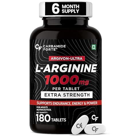 L-Arginine 1000 mg – Boost Nitric Oxide for Energy, Pumps & Stamina ...