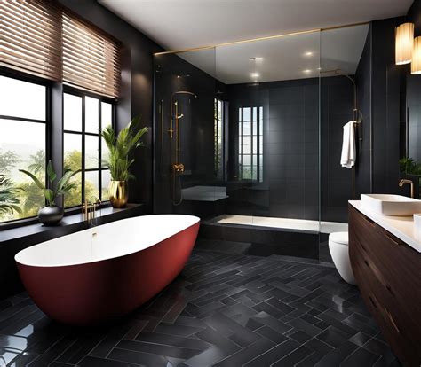 Give Your Bathroom a Dramatic Makeover with Dark Tile Floors ...