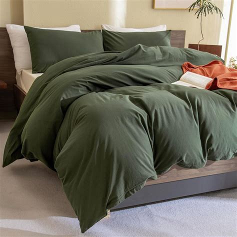 Amazon.com: Sanracie Olive Green Queen Size Comforter Set Cotton,Dark ...