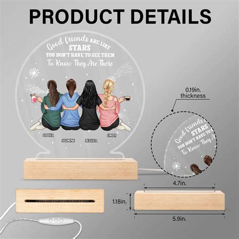 Good Friends Like Stars - Gift For Besties, BFF Best Friends, Sisters ...