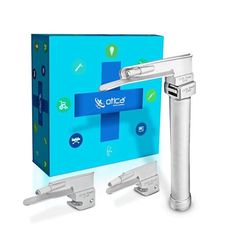 OTICA Pediatric Miller Type Laryngoscope Set (Blade Size: 00, 0 and 1 ...