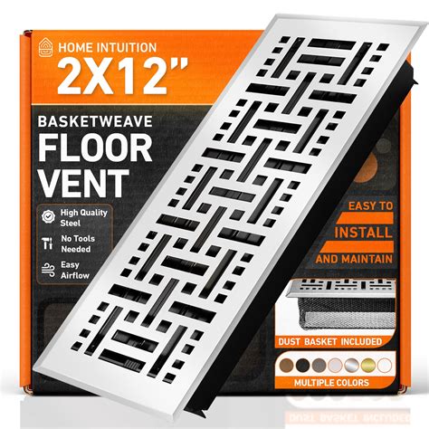 2x12 Floor Vent Cover Floor Register with Mesh Cover Trap, Heat and Air ...