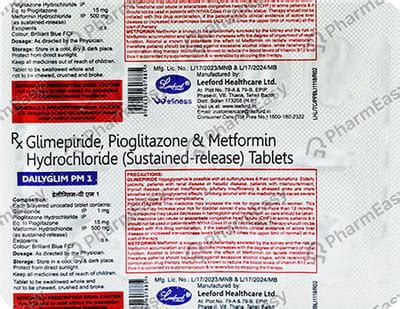Dailyglim Pm1 Strip Of 10 Tablets: Uses, Side Effects, Price & Dosage ...