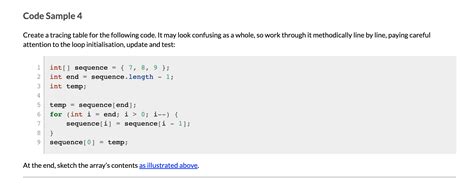 Image result for Tracing Table Example Solution