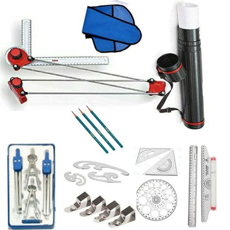 Engineering Drawing kit, Mini Drafter, Chart Holder, setsquare ...