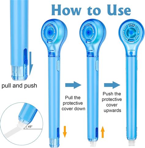 8 Pack White Out Pens, 8 Color Correction Tape Pens Comfortable Pen ...