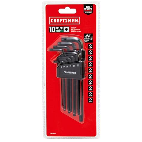 CRAFTSMAN Assorted (10-Pieces) Torx Key Set CMHT26031 at Lowes.com
