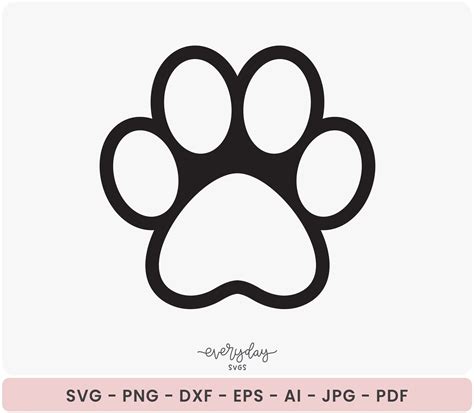 Paw Prints Svg, Dog Paw Clipart, Cat Paw Svg, Animal Footprint Tracks ...