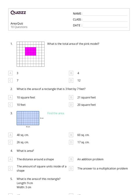 50+ Area worksheets for 4th Class on Quizizz | Free & Printable