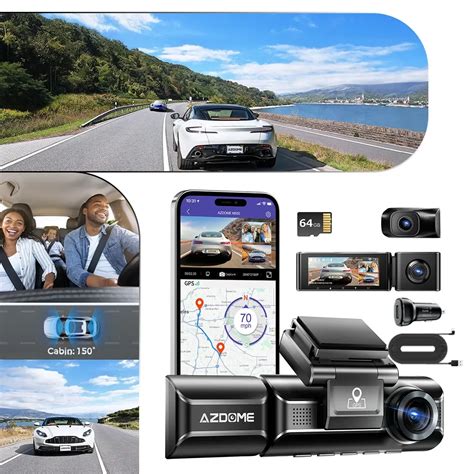 AZDOME M550 Max 3 Channel Dash Camera 4K with Wi-Fi