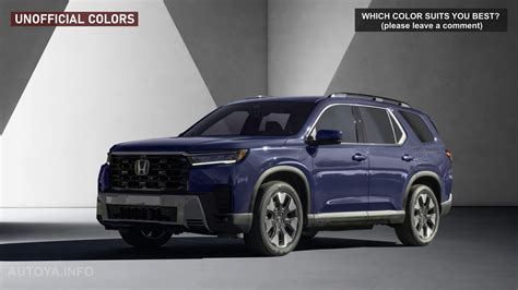 Fresh 2026 Honda Pilot Receives New Virtual Colors, Both Inside and ...