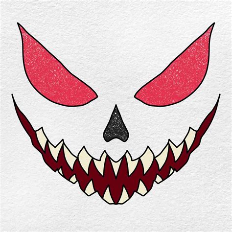 Funny Creepy Face Drawing