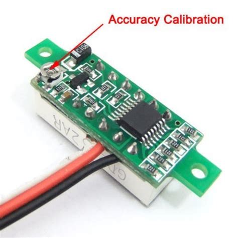 0.72 cm (0.28 inch) 0-100V Three Wire DC Voltmeter Red buy online at ...