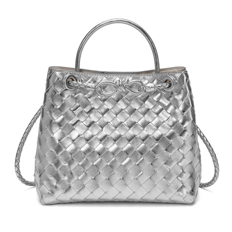 Woven Leather Top-handle/ Shoulder Bag – Tiffany & Fred Paris