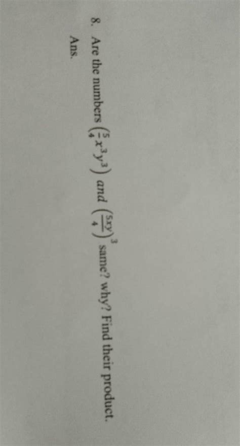6. Write the following expressions using numbers, literal numbers and ...