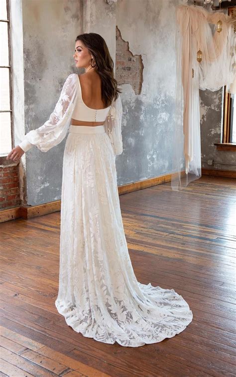 Two Piece Wedding Dress Boho