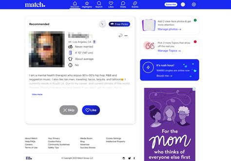 Image result for Match Dating Profile