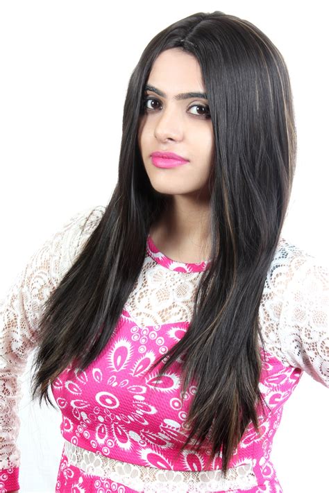 Ritzkart Hair Wig Feel Synthetic 24 Inch Black Golden Straight Style ...