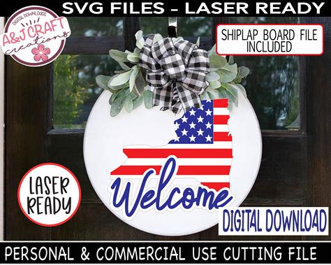 NEW YORK Welcome Sign Svg Laser Ready Svg Patriotic Welcome - Etsy
